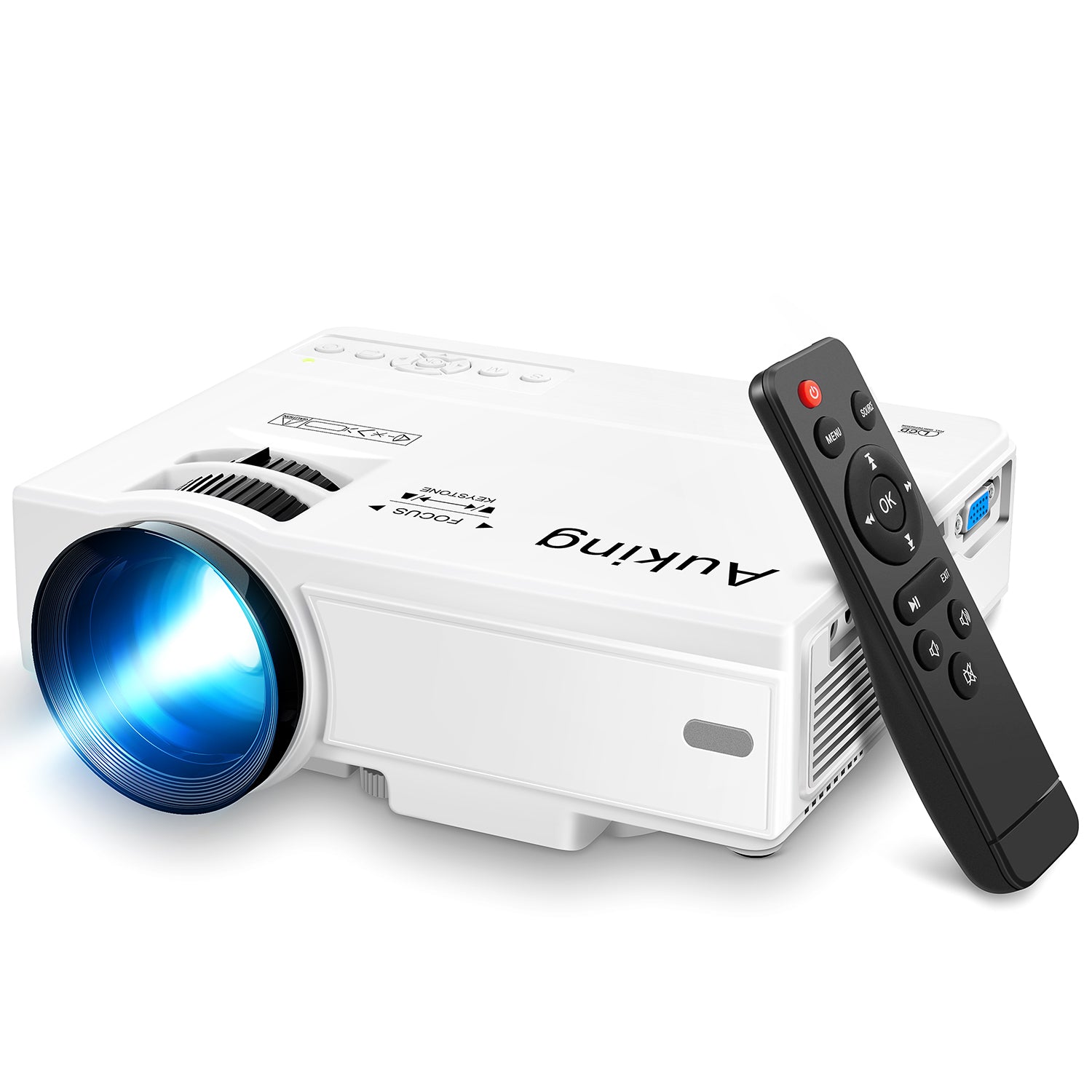 Mini Pocket LED Projector 1080P Full HD Work With TV Stick (US Plug)